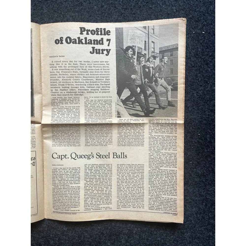 1970s Native American Underground Newspaper, Black Panther Party, Vintage Antiq